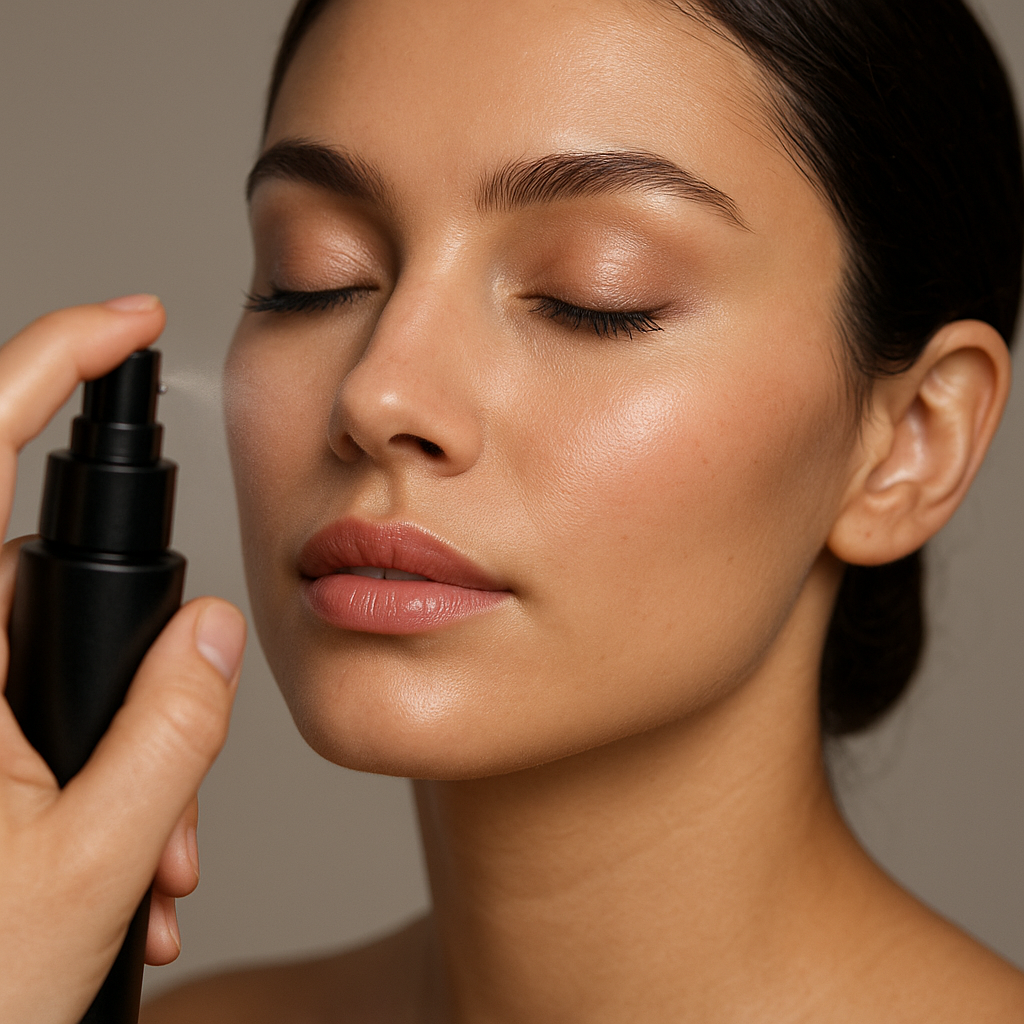 Setting spray menjaga makeup agar tetap awet sepanjang hari.